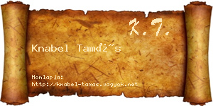 Knabel Tamás névjegykártya