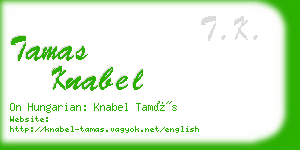 tamas knabel business card